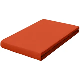 Schlafgut Boxspring-Spannleintuch , Rot , Textil , 90-100x190-220 cm , Textiles Vertrauen - Oeko-Tex®, Hohenstein, AZO-frei, Oeko-Tex® Made IN Green , Rundumgummi, bügelfrei, keine Sondergrößen, weich und anschmiegsam, perfekter Sitz , Heimtextilien, Bettwäsche & Leintücher, Leintücher, Spannleintücher Boxspringbett
