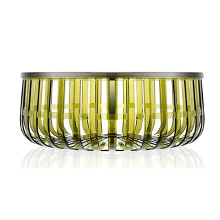 Kartell Panier, Bambus, dunkel grün, 61 x 21 x 61 cm