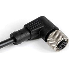 Rs Pro M12 Connector Fem RA,5W-5C,5m,PVC,Shield, Elektronikkabel + Stecker, Schwarz