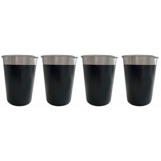 4er-Pack Mattschwarz Becher-Set