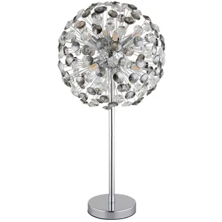 Globo Kristall-Tischleuchte , Grau, Klar , Glas , F , 65 cm , Ce , Wippschalter , Lampen & Leuchten, Innenbeleuchtung, Tischlampen, Tischlampen