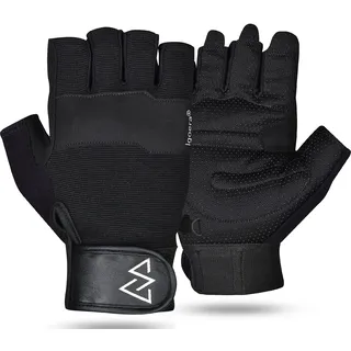 IGOERA®️ Kletterhandschuhe mit hochwertigen u. robusten Nähten, Fingerhandschuhe zum Klettern u. Bouldern für mehr Grip u. Schutz am Fels u. an der Wand, Unisex (S)