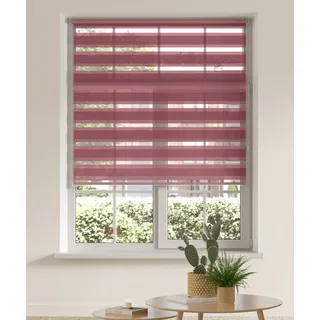 OTTO home Doppelrollo "MARANO" Lichtschutz Sichtschutz  Verdunkelung ohne Bohren freihängend Rollo, Fixmaß, Bestseller mit Klemmträgern, für Fenster & Tür, mauve