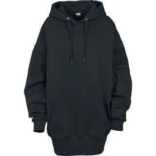 URBAN CLASSICS Ladies Long Oversize Hoody Kapuzenpullover, Schwarz, S EU