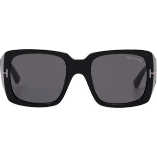 Tom Ford - "Ryder" Rauch-Grau-Sonnenbrille für Damen SY394 (Einheitsgröße) (Glänzendes Schwarz) - Schwarz
