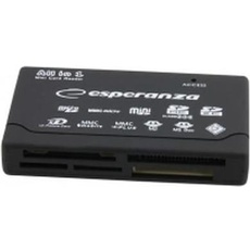 Esperanza EA119 (USB 2.0), Speicherkartenlesegerät, Schwarz