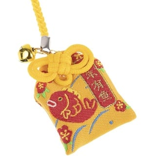 Lachineuse omamori, Jaune et Rouge Dominant, 8x4x0.5cm