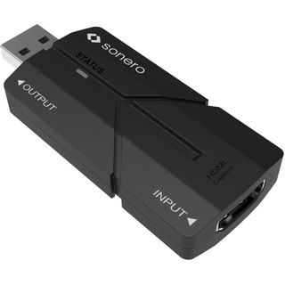 Sonero Video-Aufnahme-Capture-Dongle HDMI zu USB - Eingang bis zu 4K@30Hz | Ausgang bis zu 1080p@60Hz | HDMI 1.4 und HDCP 1.4 konform, X-AVT200