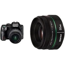 Pentax 1202 KF APS-C digital SLR Camera 18-55 WR kit, dustproof Weather-Resistant vari-Angle LCD Monitor,Black + SMC PENTAX-da 50mmF1.8 Medium Telephoto Lens Focal Length 76.5mm