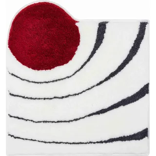 Grund COLANI Exklusiver Designer Badteppich 100% Polyacryl, ultra soft, rutschfest, ÖKO-TEX-zertifiziert, 5 Jahre Garantie, Colani 2, WC-Vorlage o.A. 60x60 cm, weiss