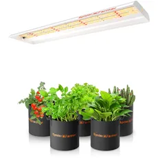 Spider Farmer LED Pflanzenlampe SF300 Anzuchtlampe Vollspektrum Grow lampe Wachstumslampe für Pflanzen mit Reflektor Pflanzenlicht für Innen Gartenarbeit Gemüse Blume 192 LEDs