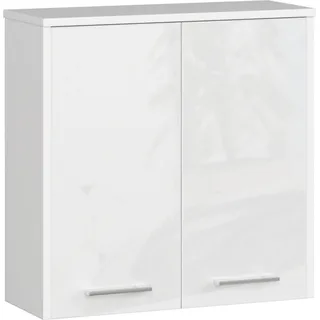 Hängeschrank 30cm Wandregal 99cm hoch 1 Tür Vitrine 3 Fächer Wandschrank