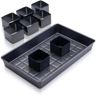 Zenker Zahlen- und Buchstaben Backform – 9-teiliges Set für kreative Backwerke, PFAS-freie Beschichtung, Hitzebeständigkeit +230 °C, Schwarz