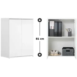 mokebo Mehrzweckschrank Weiß Holzwerkstoff, 1 Fächer, 60x81x34 cm, Waschküche, Mehrzweckschränke