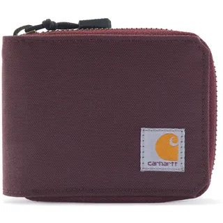 Carhartt Canvas Reißverschluss, strapazierfähige Geldbörse mit Reißverschluss für Herren, Nylon-Ente (Deep Wine), Einheitsgröße, Nylon-Ente (Deep Wine), Einheitsgröße