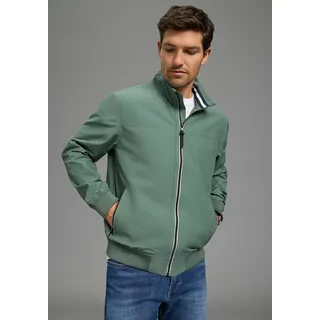 Blouson ALPENBLITZ "Brügge", Herren, Gr. L, khaki, marine, Web, Obermaterial: 65% Baumwolle, 35% Polyamid. Futter: 100% Polyester, kontrastfarbene Details, unifarben, unifarben mit Farbeinsatz, normal, Rippstrickbündchen, Jacken Blouson, Übergangsjacke im casualer Stil, mit Stehkragen, Topseller