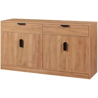 [en.casa] Varkaus 140 x 75 x 40 cm Eichenoptik / Braun