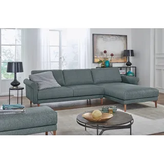 Creation BY ROLF BENZ Ecksofa »CR.450, Designecksofa, Polsterecke, L-Form, 282/178 cm (B/T)«, abgerundete Armlehne Schnecke, modern Landhaus, Leder oder Chenille, grau