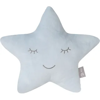 Babykissen ROBA "Lil Cuties, Stern", Kinder, Gr. B/L: 32cm x 8cm, 1 Stk., blau (sky, hellblau, bestickt), Polyester, bestickt, Dekokissen_Sitzkissen_Kissenhüllen Babykissen