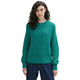 TOM TAILOR Denim Damen Strickpullover mit leichten Ballonärmeln