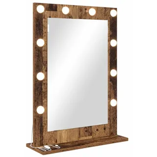 vidaXL Kosmetikspiegel Altholz 70 x 50 x 18 cm Holzwerkstoff und Glas