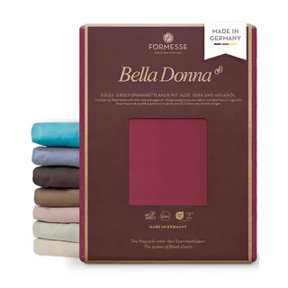 Spannbettlaken Bella Donna Jersey für Matratzen & Wasserbett 180-200 x 200-220 cm in Bordeaux