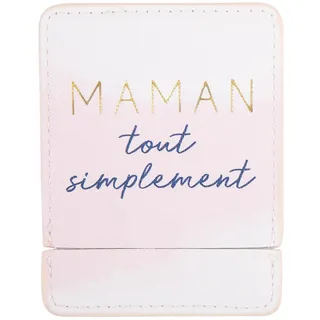 DRAEGER PARIS 1886 - Taschenspiegel für Mama, einfach mit rosa Hülle, kompakter quadratischer Spiegel, 9 x 7 cm – Geschenkidee für Geburtstag, Weihnachten, Muttertag – Elegantes und praktisches