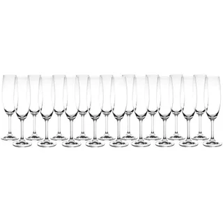 Novel Gläserset , Klar , Glas , 18-teilig , 220 ml , ISO 9001, Lfgb, Made in Europe , Gläser, Gläsersets