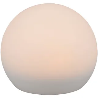 LED Solarleuchte REALITY LEUCHTEN "MELO, Kugel Gartenleuchte Akku Solar, mit Erdspieß, Fernbedienung", weiß, H:17,4cm Ø:20cm, Leuchten, LED Solarleuchte, Solar Kugellampe, RGB Farbwechsel, Dämmerungssensor, Memoryfunktion