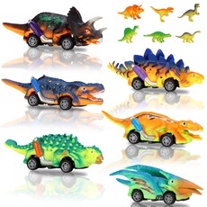 Bild von Dinosaurier Auto Spielzeug, Dinosaurier Spielzeug 12 PCS, Geschenke für Jungen Mädchen Mehrfarbig