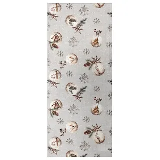 HOME WOHNIDEEN TISCHLÄUFER Feliz Navidad | Farbe GRAU