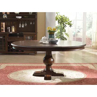 Runder Esszimmer Rund Tisch Holz Tische Runde Ess Wohn Zimmer Holz Möbel 120cm - Braun