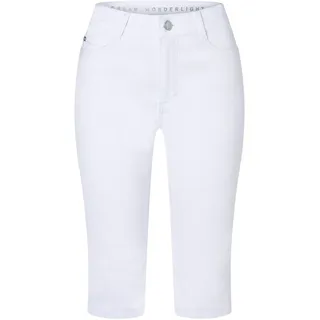 Shorts MAC, Damen, Gr. 34, N-Gr, weiß, Denim/Jeans, Obermaterial: 88% Baumwolle, 8% Elastomultiester, 4% Elasthan, unifarben, regular fit knielang, Hosen Shorts, im Five-Pocket Style