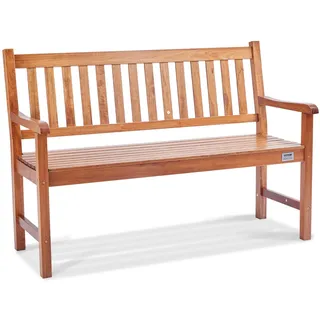 VEVOR Gartenbank Terrassenbank aus Holz, 127 cm Parkbank Ruhebank 363 kg Tragkraft, 3 Personen Garten- und Parkbank mit Rückenlehne & Armlehnen, Vintage Sitzbank für Garten, Park, Hof, Veranda usw.