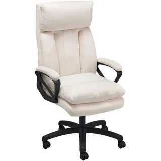 Livetastic Chefsessel , Beige , Holz, Metall, Kunststoff, Textil , Pappel , Sperrholz , Drehkreuz , 66x114-122x71 cm , Sitzfläche 360° drehbar , Büromöbel, Bürostühle, Chefsessel