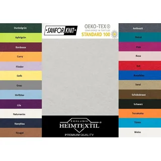 EXKLUSIV HEIMTEXTIL Marke Jersey Spannbettlaken 60 x 120-70 x 140 cm 100% Baumwolle Öko - Tex Zertifiziert, Markenqualität, Matratzenhöhe bis 10 cm, Silber