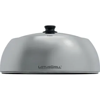LotusGrill Grillhaube mit Glas Edelstahl DK-SG-34 Classic - Silber