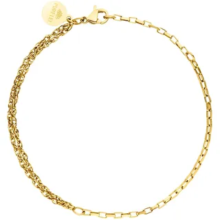 Purelei® Kumu O Mix Armband (Gold) – Elegantes, verspieltes Damen Armband mit Plättchen – Edelstahl 18K – Verstellbare Länge 16,5/18,5/20 cm – Hawaiianisch inspiriert