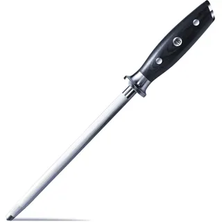 SHAN ZU Wetzstahl für Messer 33.5CM Schleifstab Messerschärfer messerschleifer Profi Messer Stahl Ergonomischer Griff mit Fingerschutz