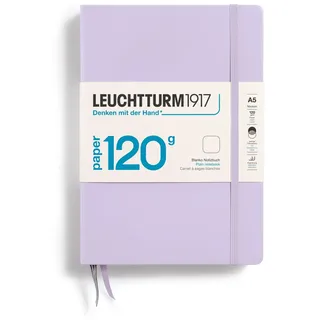 Leuchtturm1917 370337 Notizbuch Medium (A5) 120 g/m2 Paper Edition, Hardcover, 203 nummerierte Seiten, Lilac, blanko