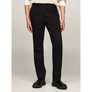 Tommy Hilfiger CHINO mit Gesäßtaschen Modell »DENTON Satin Straight Fit, schwarz, Black, 32/34