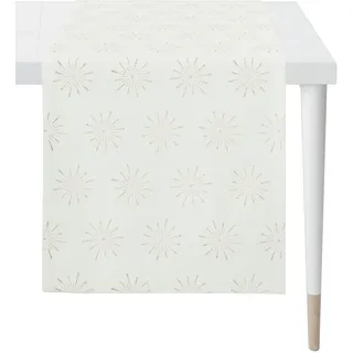 APELT Tischläufer »6302 CHRISTMAS GLAM, Weihnachtsdeko, Weihnachten« Lurex-Jacquardgewebe, beige