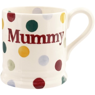 Emma Bridgewater große Tasse 1/2 Pint, Keramik Kaffeetasse groß - Steingut Tasse, Cappuccino, Latte, Kaffee, Teetasse - Schöne Tassen, Geburtstagsgeschenk - Kaffeebecher Gepunktet Mummy