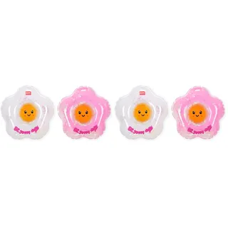 Legami - 2er-Set aufblasbare Getränkehalter, Meer oder Pool, Daisy-Motiv, echte Entspannung für Aperitifs und Snacks am Pool, 8 cm Durchmesser (Packung mit 2)