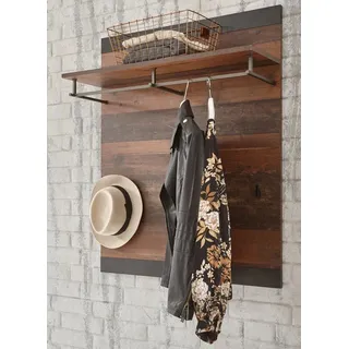 furn.design Garderobenpaneel Used Wood Grau 80 x 100 cm Grau