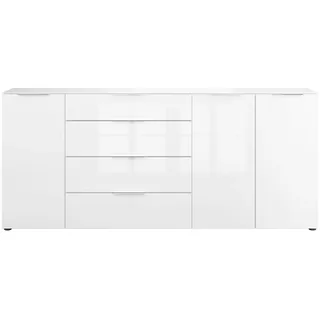 Manjana Möbel Sideboard »Style« mit Metallgriffen & Glasfront, Soft-Close, Selbsteinzug, in 2 Breiten