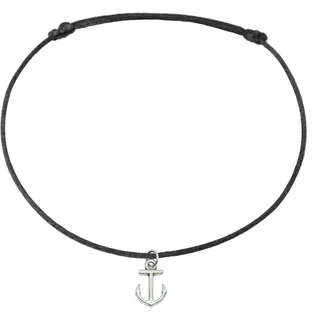 Selfmade Jewelry Fußkettchen Damen Anker Silber Handmade Größenverstellbar Fußbändchen Inkl. Geschenk-Verpackung