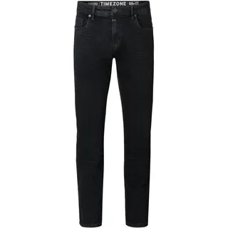 Timezone Stretch Denim Jeans Hose Stone Wash Slim Fit Schwarz