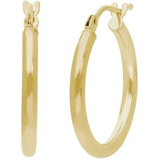 FIRETTI Creolen Schmuck Geschenk goldfarben 585 15mm