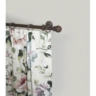 GARESA »ESPERANCA« braun (rost), L:470cm Ø:16mm, Metall, Gardinenstangen, Gardinenstange, rustikale Vorhanggarnitur, verlängerbar, Eisen, Endk. Kugel, m. Ringe,